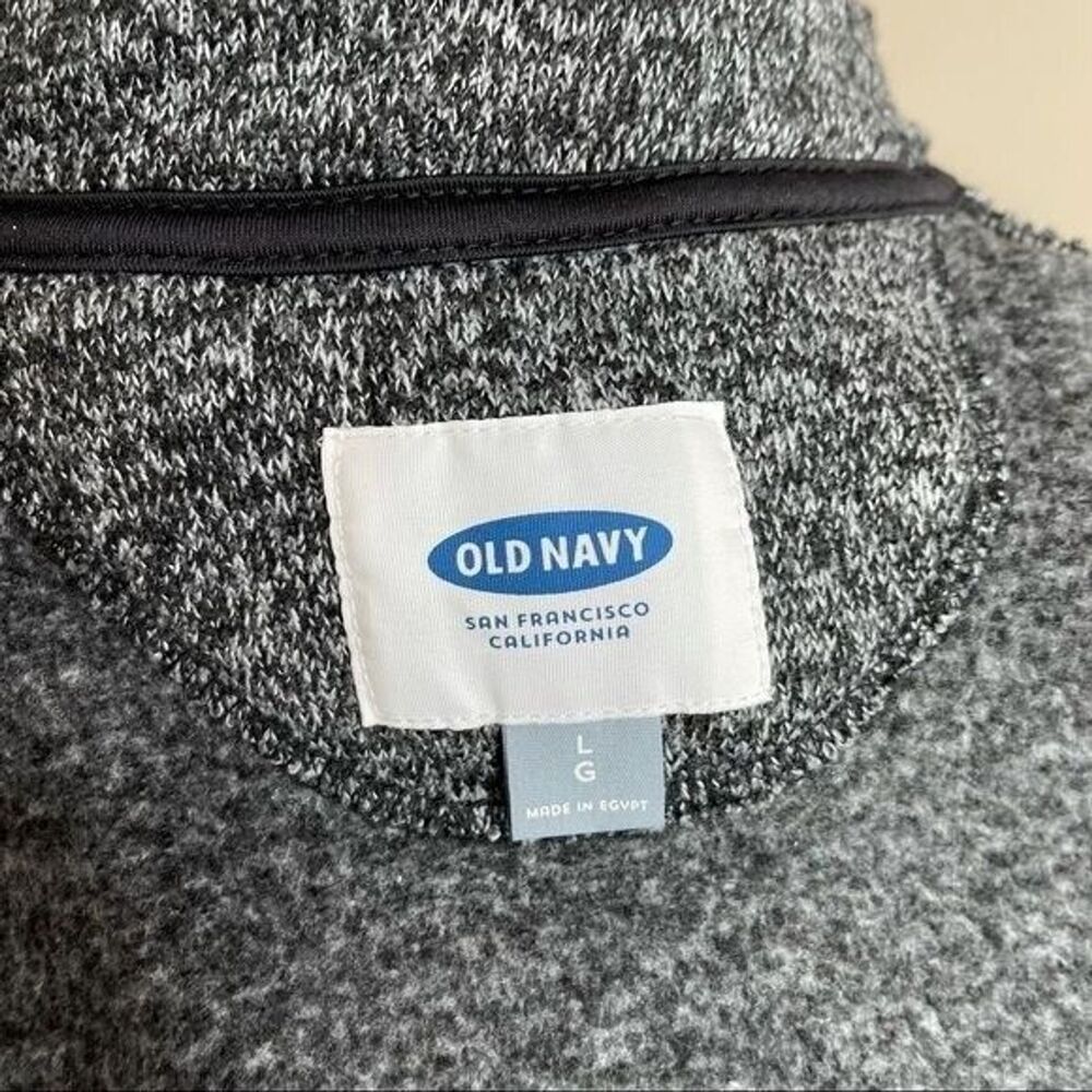 Old Navy Men’s Knit Sweater Jacket Size L Full Zip Long Sleeves Gray - Picture 10 of 13